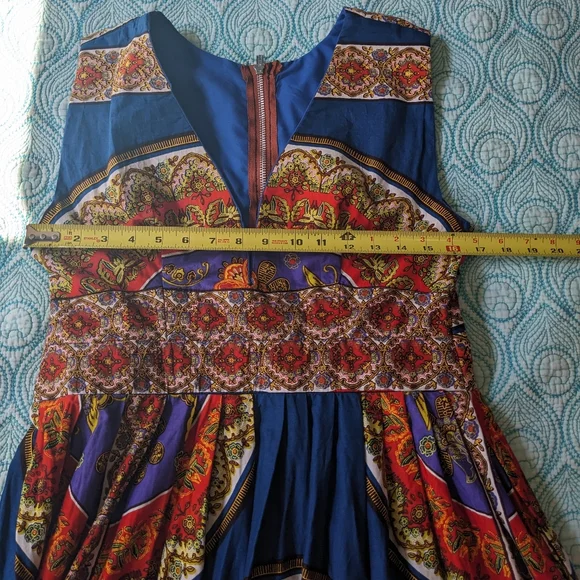 Vintage 70s vibrant print maxi dress - Picture 12 of 14